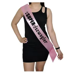 Szarfa RÓŻOWA Ślub Super Szwagier